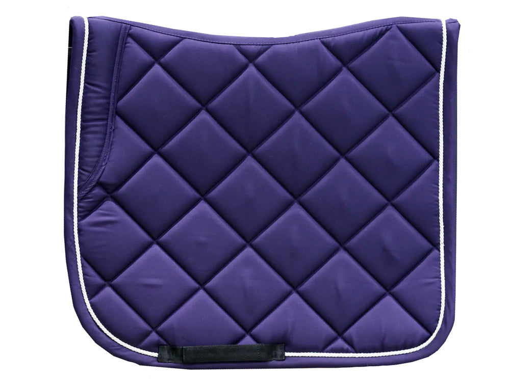 Dressage Saddle Pad - Violet w White Cord