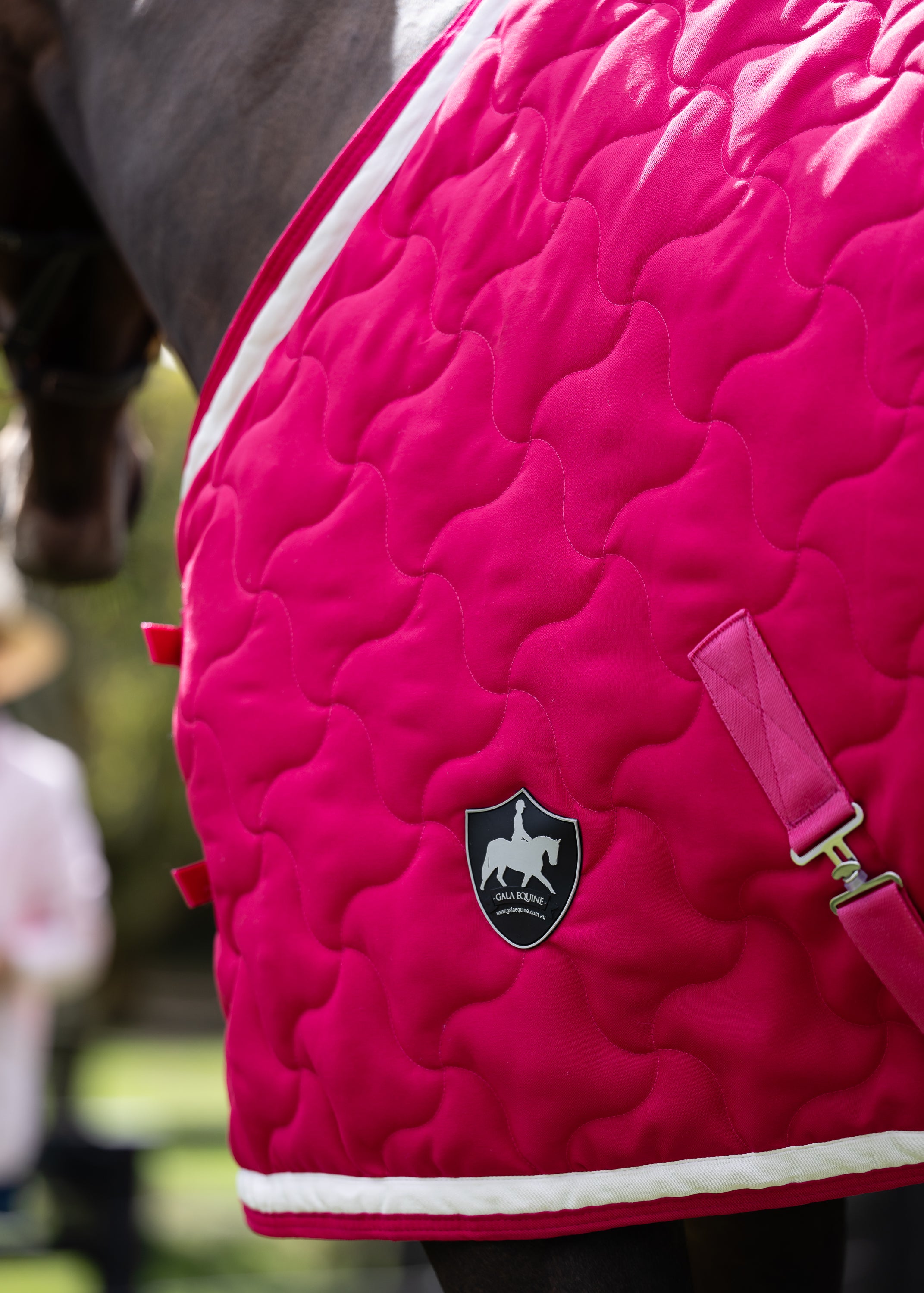 Pink Stable Rug Luxury Stable Doona - Hot Pink with White Trims – Gala Equine