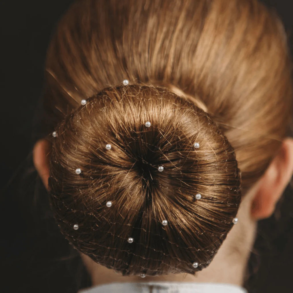 Invisible Hair Bun Net with Pearls