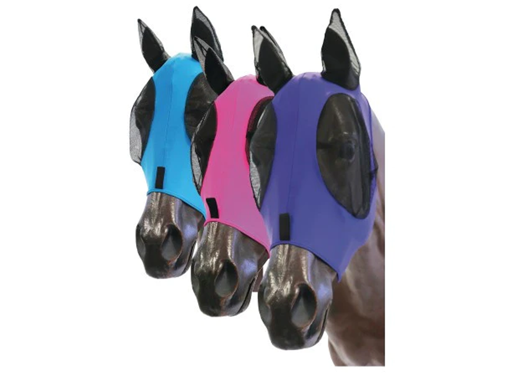 Kool Master Lycra Pull-on Fly Mask - Pink and Black