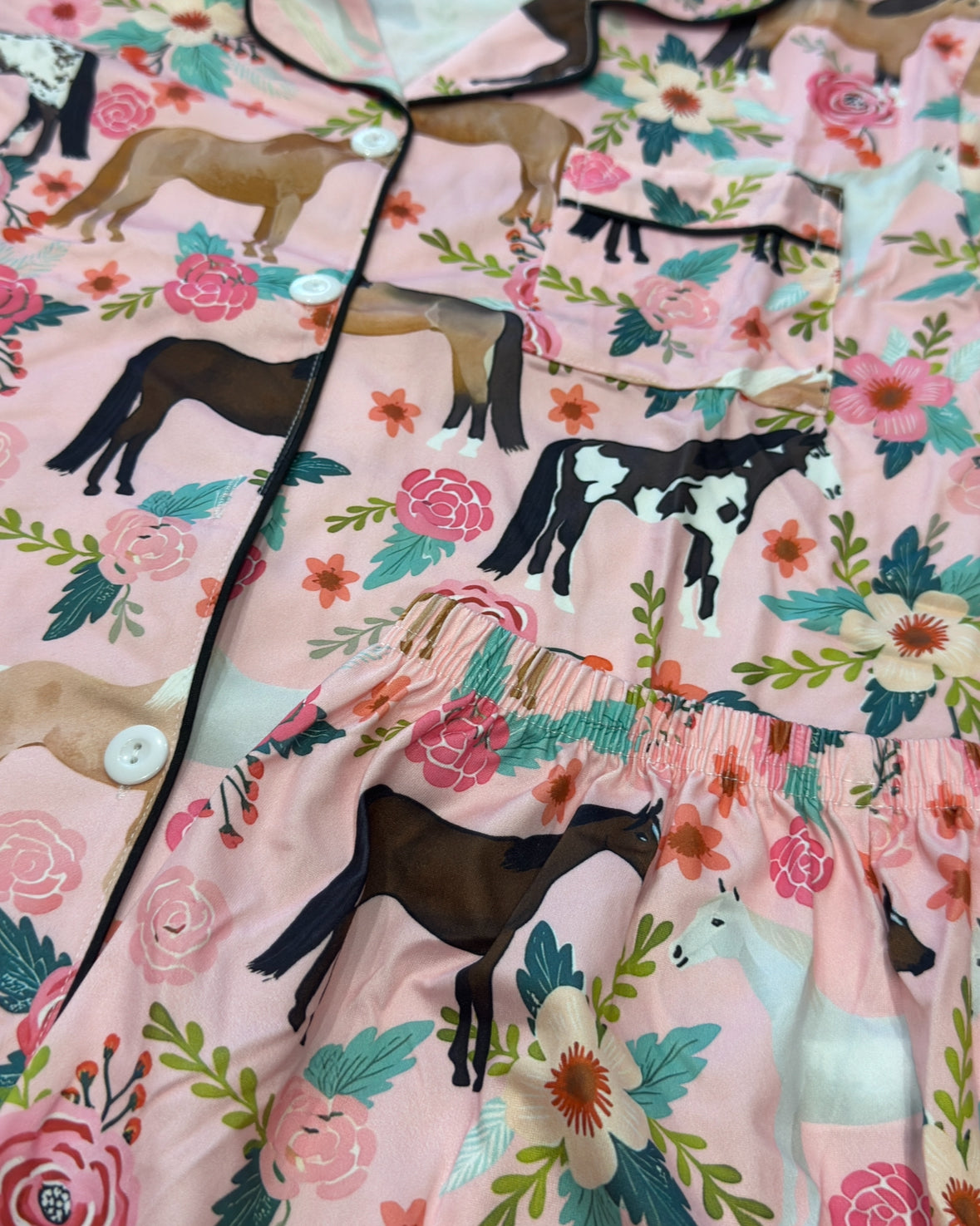 Gala Pink Horsey Pyjama Set