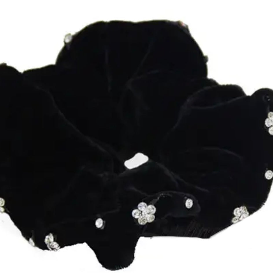 Diamante Velvet Scrunchie