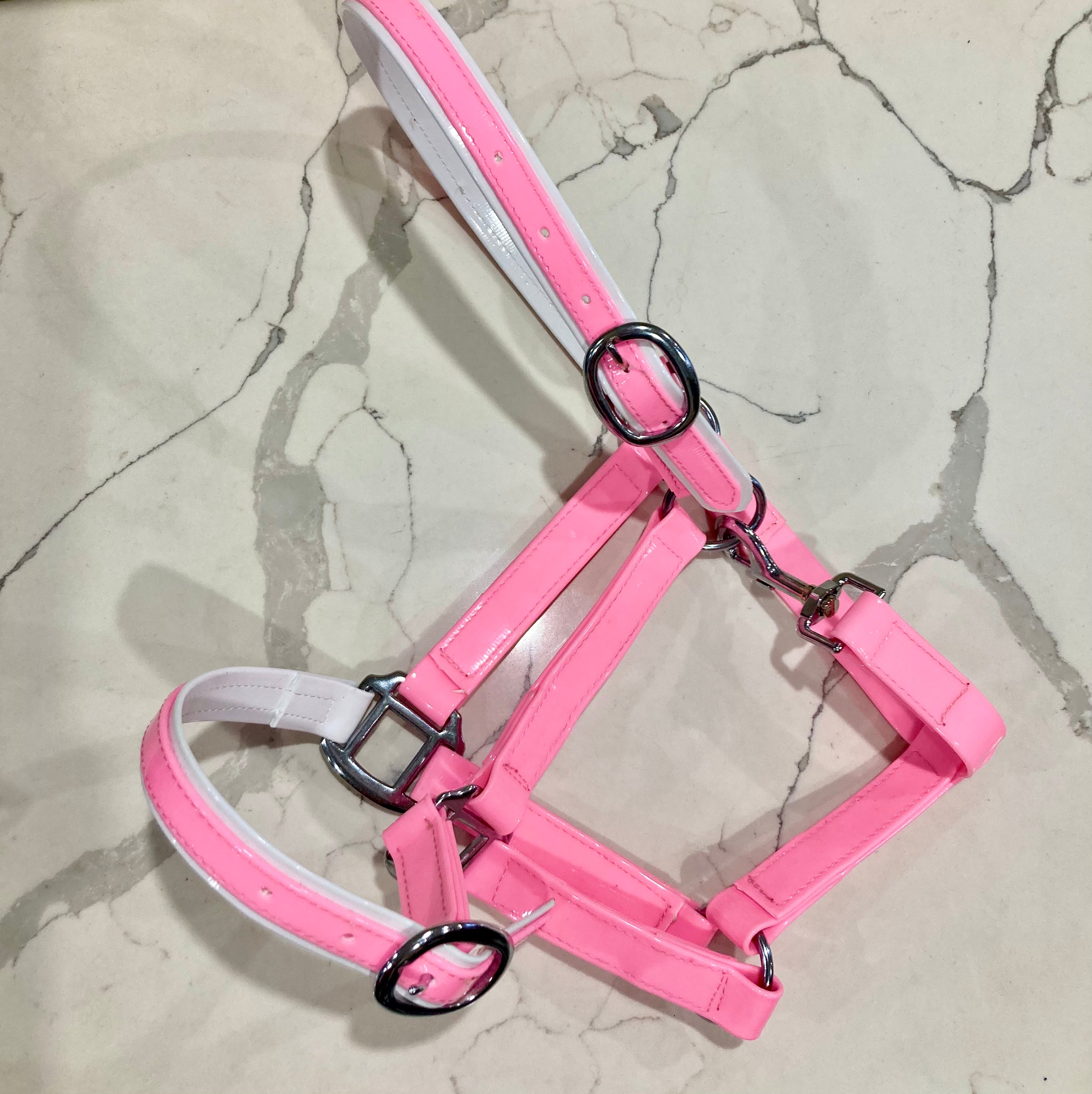 Pvc Halters PVC Halter - Pale Pink & White