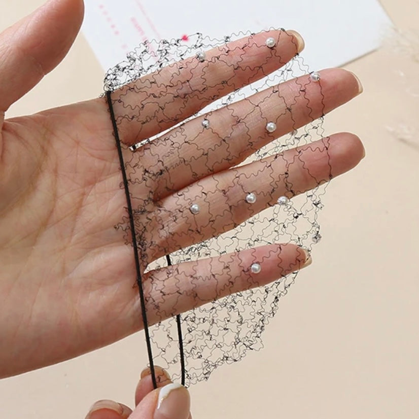 Invisible Hair Bun Net with Crystals