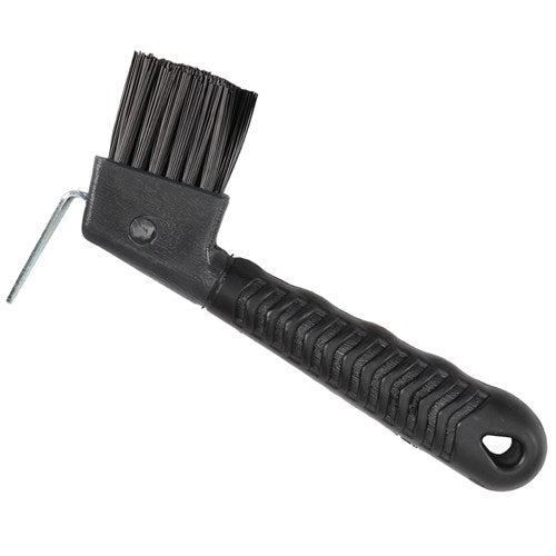 Soft-Grip Deluxe Hoof Pick w/Brush - Black