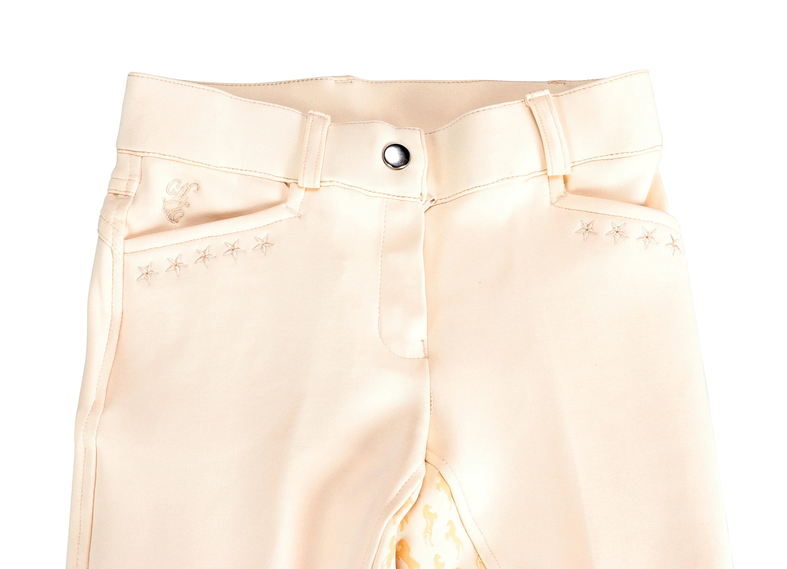 Huntington Girls Ruby Jodhpurs w/Gel - Beige