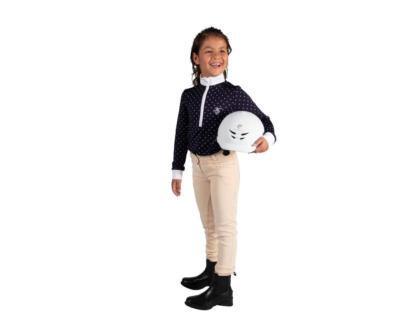 Huntington Girls Ruby Jodhpurs w/Gel - Beige