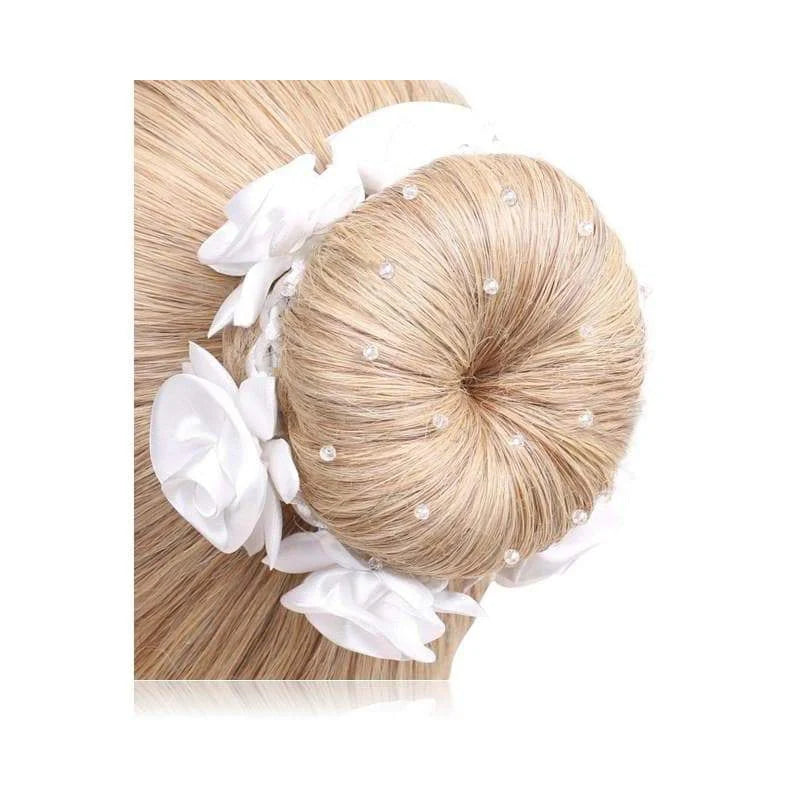 Invisible Hair Bun Net with Pearls