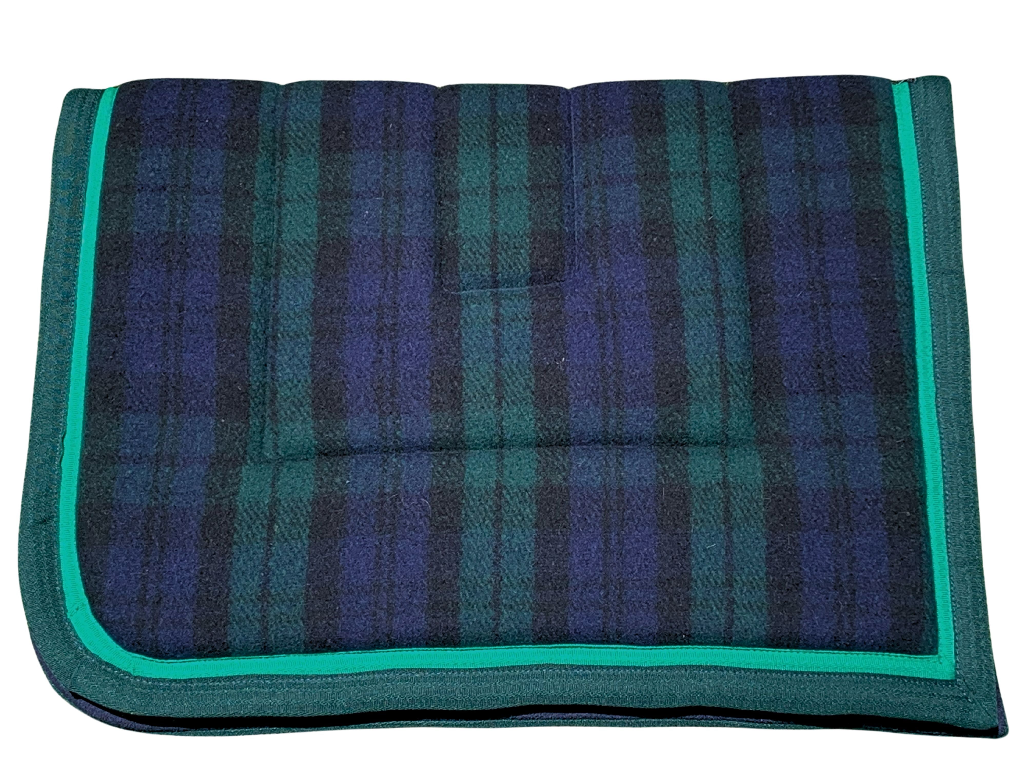 Kersey Wool Saddle Pad - Navy, Black & Green Check