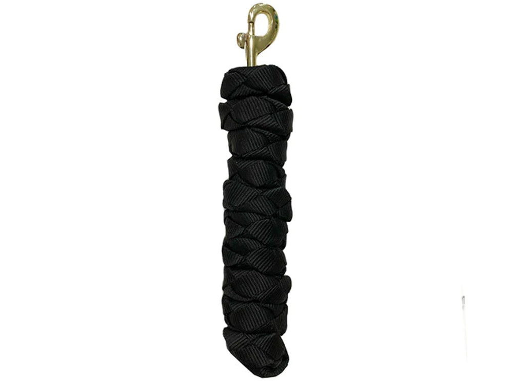 Gala Twisted PP Lead Rope - Black with Brass – Gala Equine