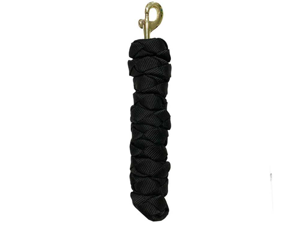 Gala Twisted PP Lead Rope - Black with Brass