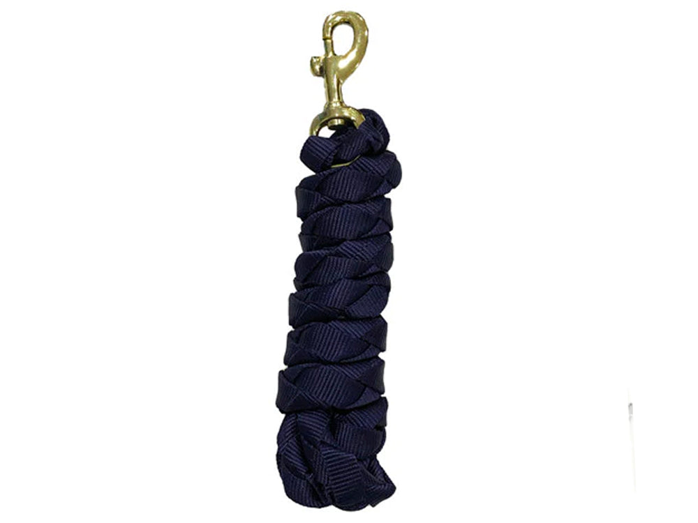 Gala Twisted PP Lead Rope - Navy With Brass