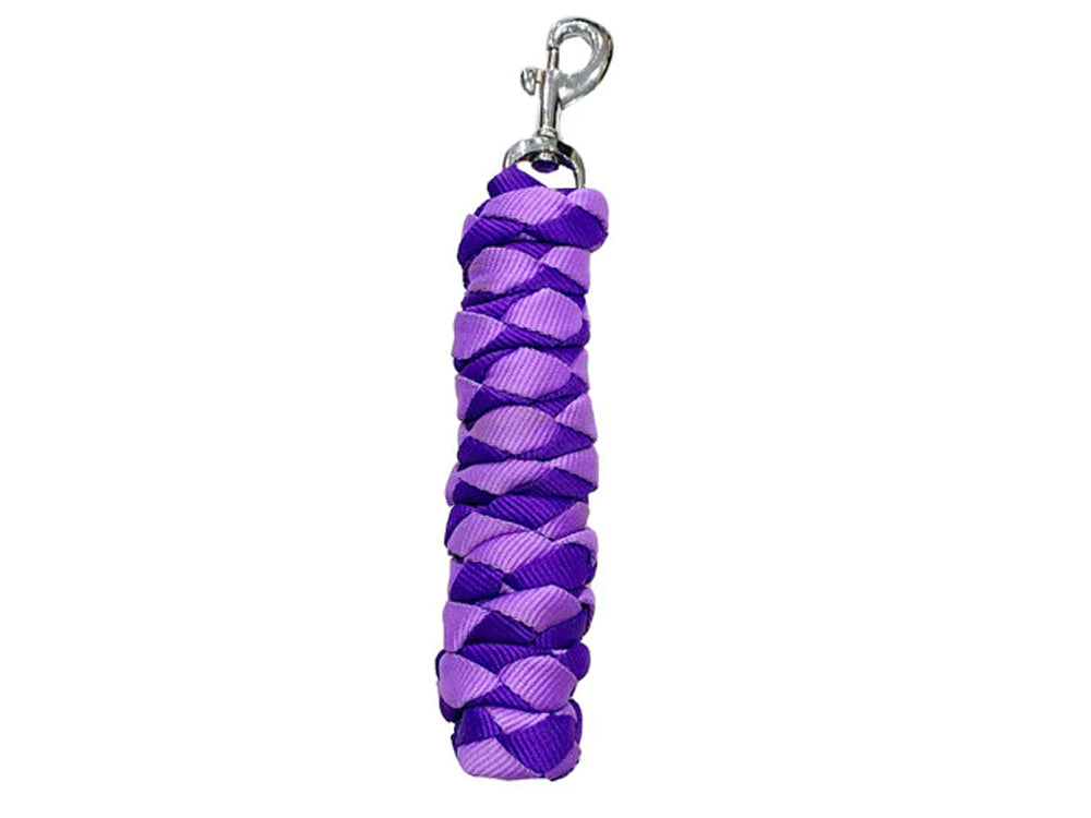 Gala Twisted PP Lead Rope - Purple & Lilac with Silver