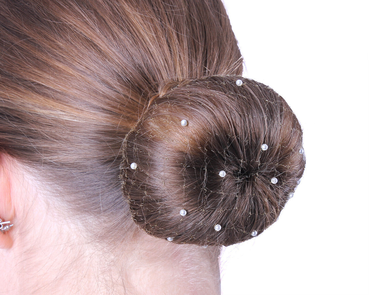 Invisible Hair Bun Net with Pearls