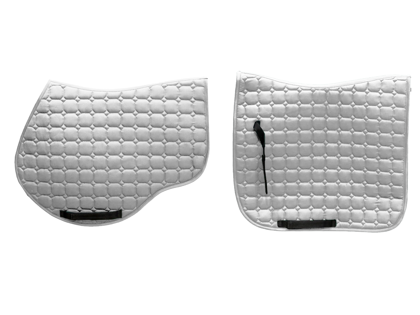 Quilted Saddle Pad - Light Grey/Silver - Design your own!