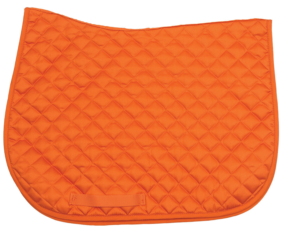 Quilted Saddle Pad - Orange - Design your own!
