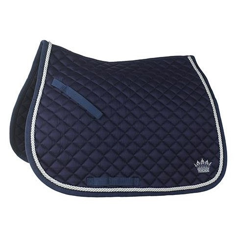 AP Navy Saddle Pad with silver Rope