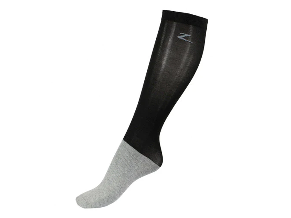 HZ Riding Long Socks Pack 3 Black/Grey