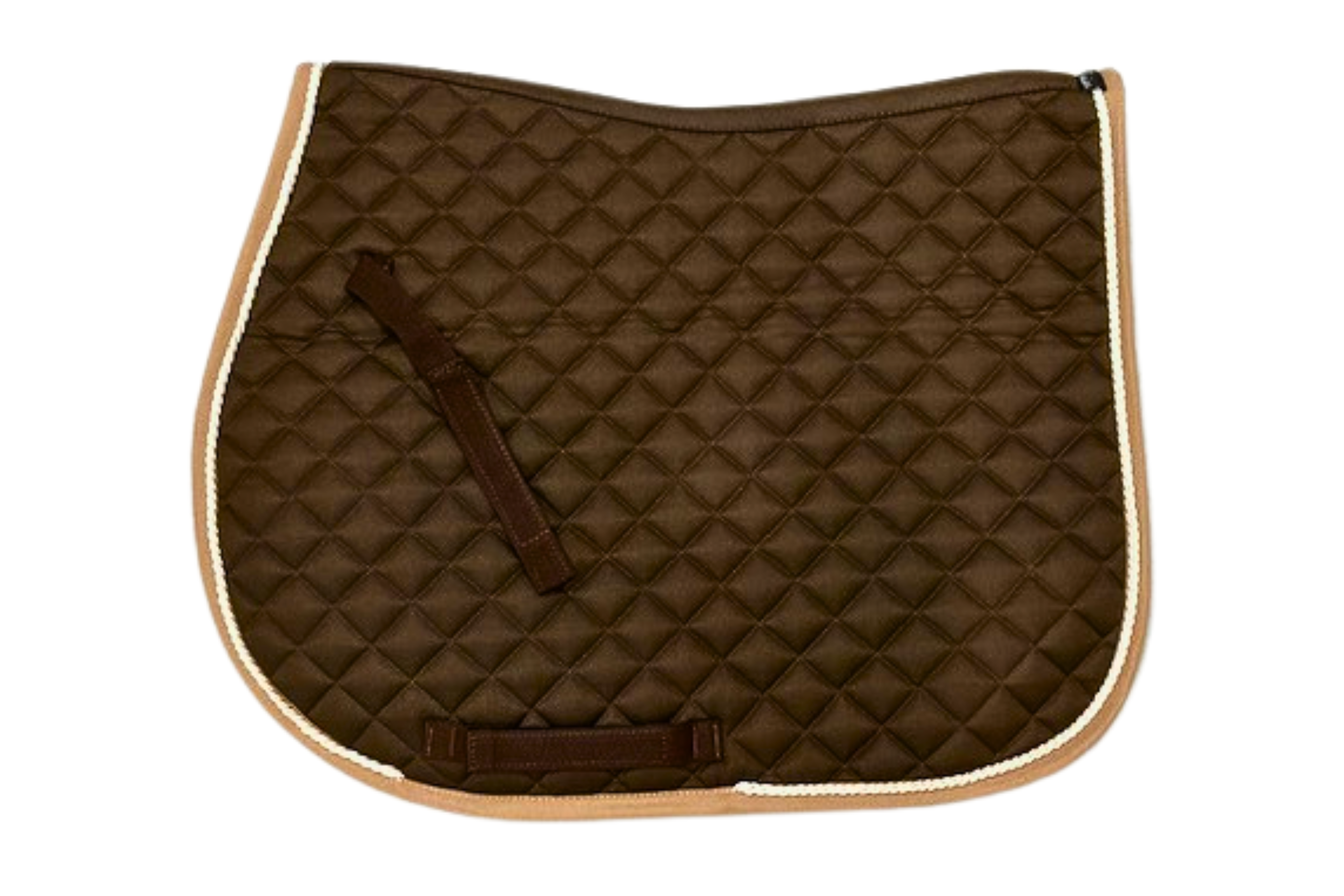 All Purpose Saddle Pad - Brown with Tan trim and Cream Rope