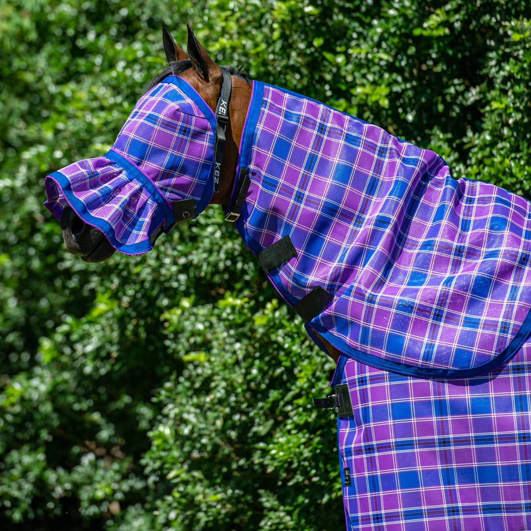 Regal Fly Mask worn with the matching mesh neck combo