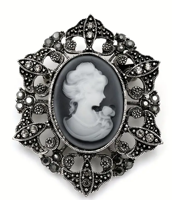 Vintage Style Cameo Pin