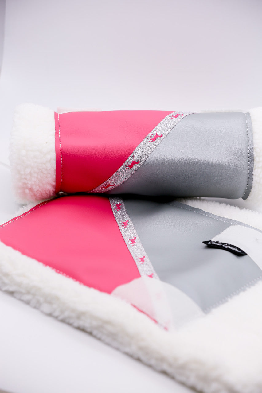 Sherpa Boots - Pink & Silver (Pair)
