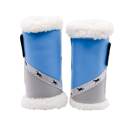 Sherpa Boots - Aqua & Silver  - Pair - Made to order