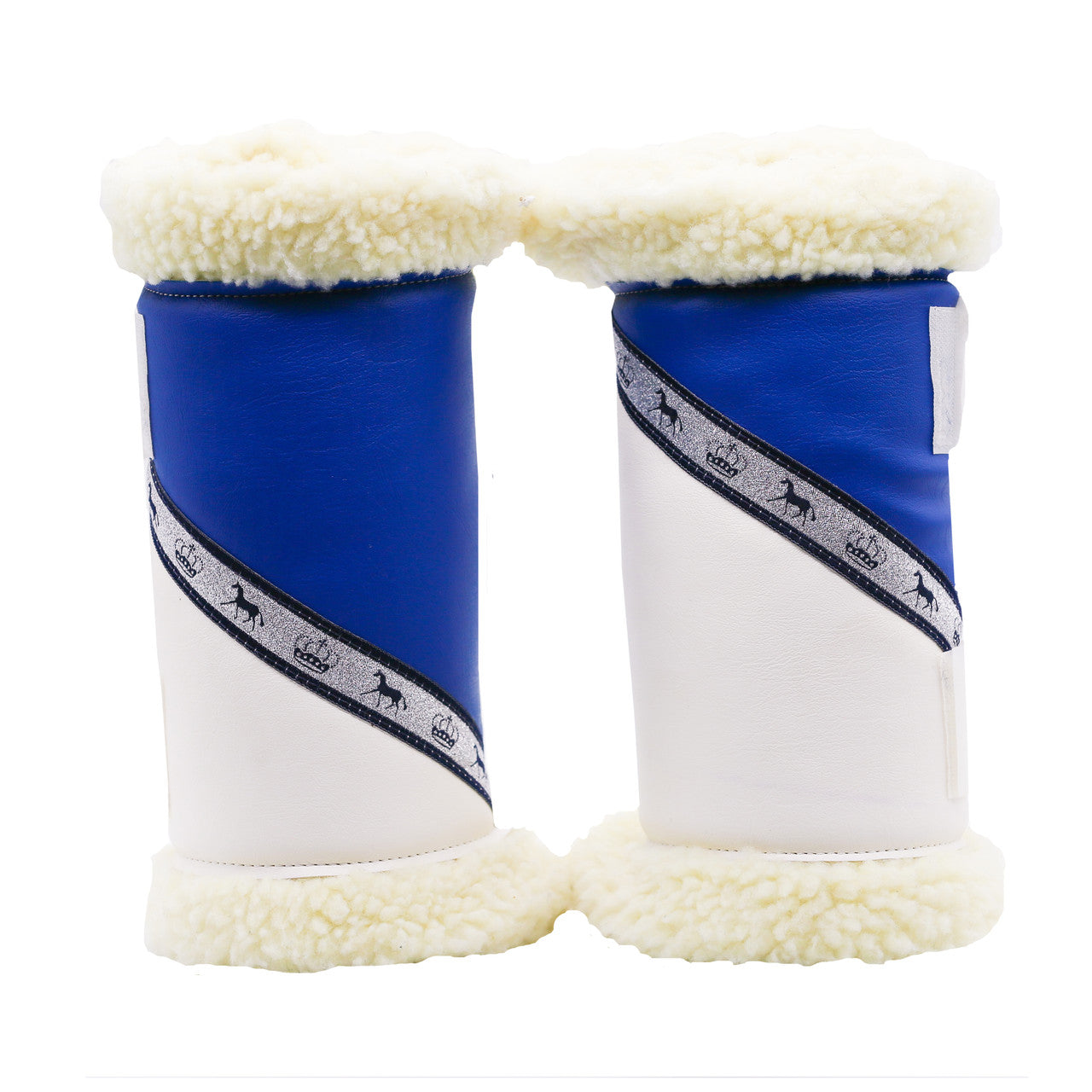 Sherpa Boots - Royal Blue & White (Pair) made to order