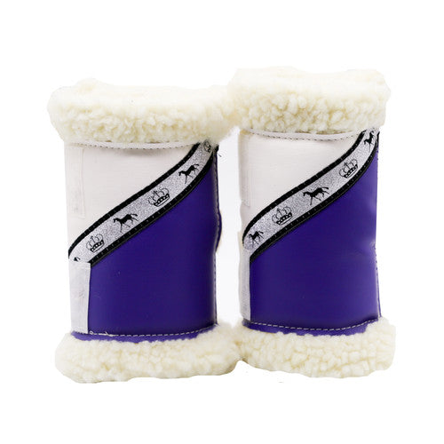 Sherpa Boots - Purple & White - Pair - made to order