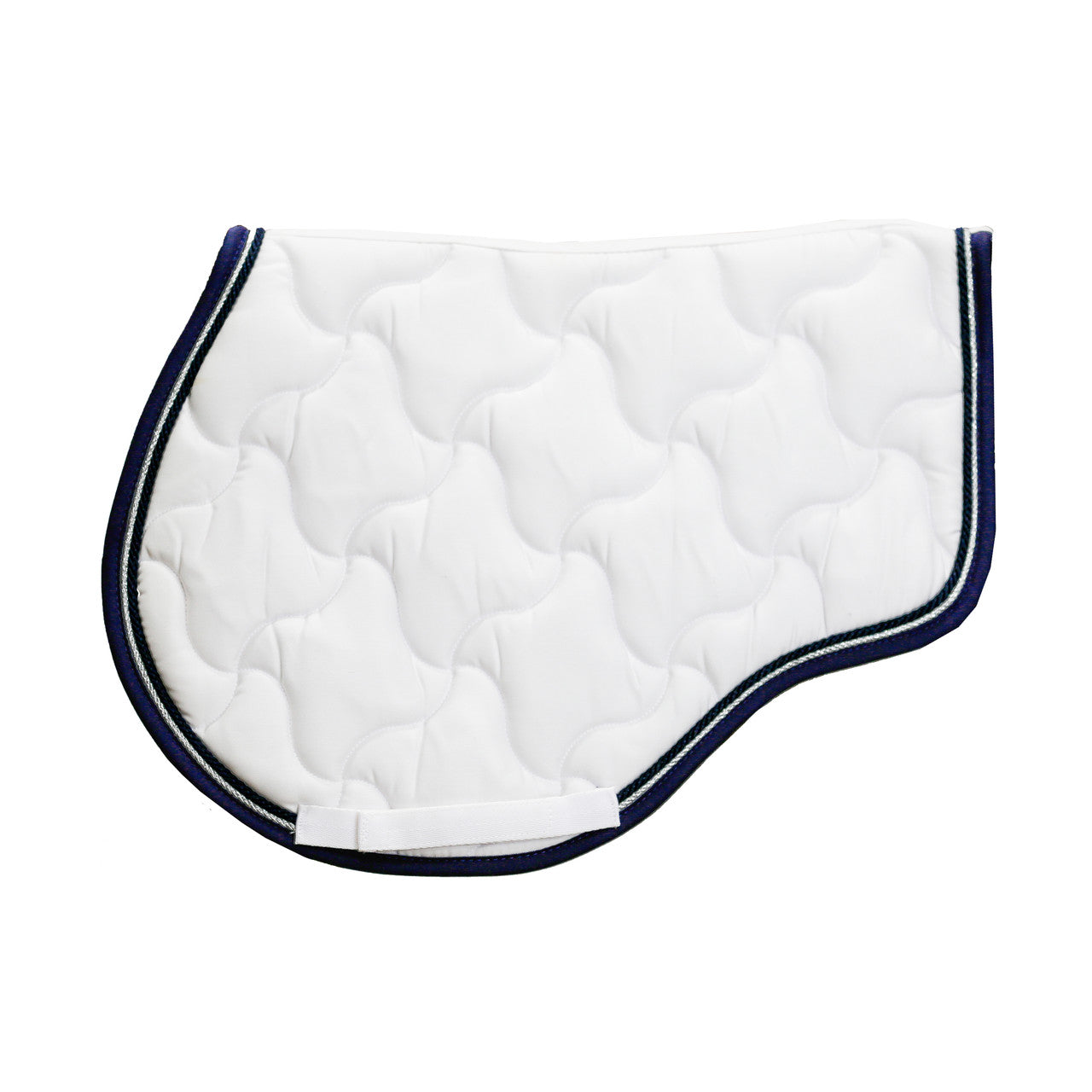 Competition White AP Saddle Pad - Navy Binding - LOW STOCK...LAST FEW LEFT!
