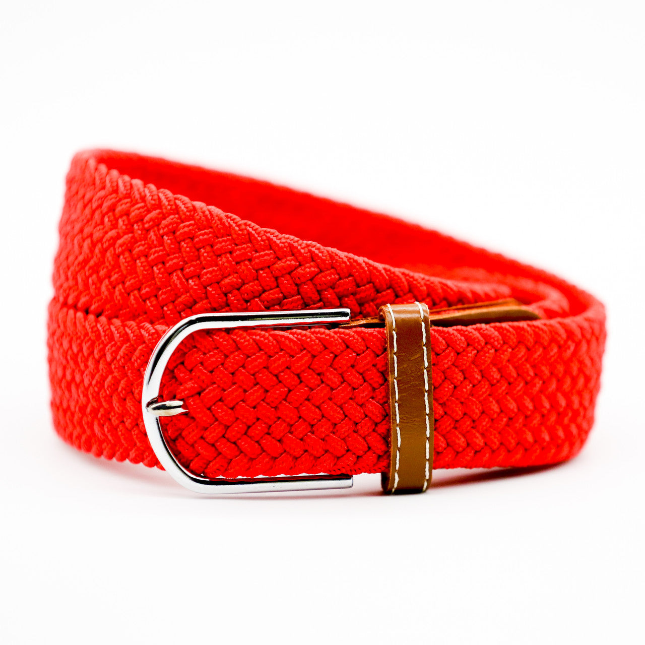 Thick Red Belt with Tan Ends