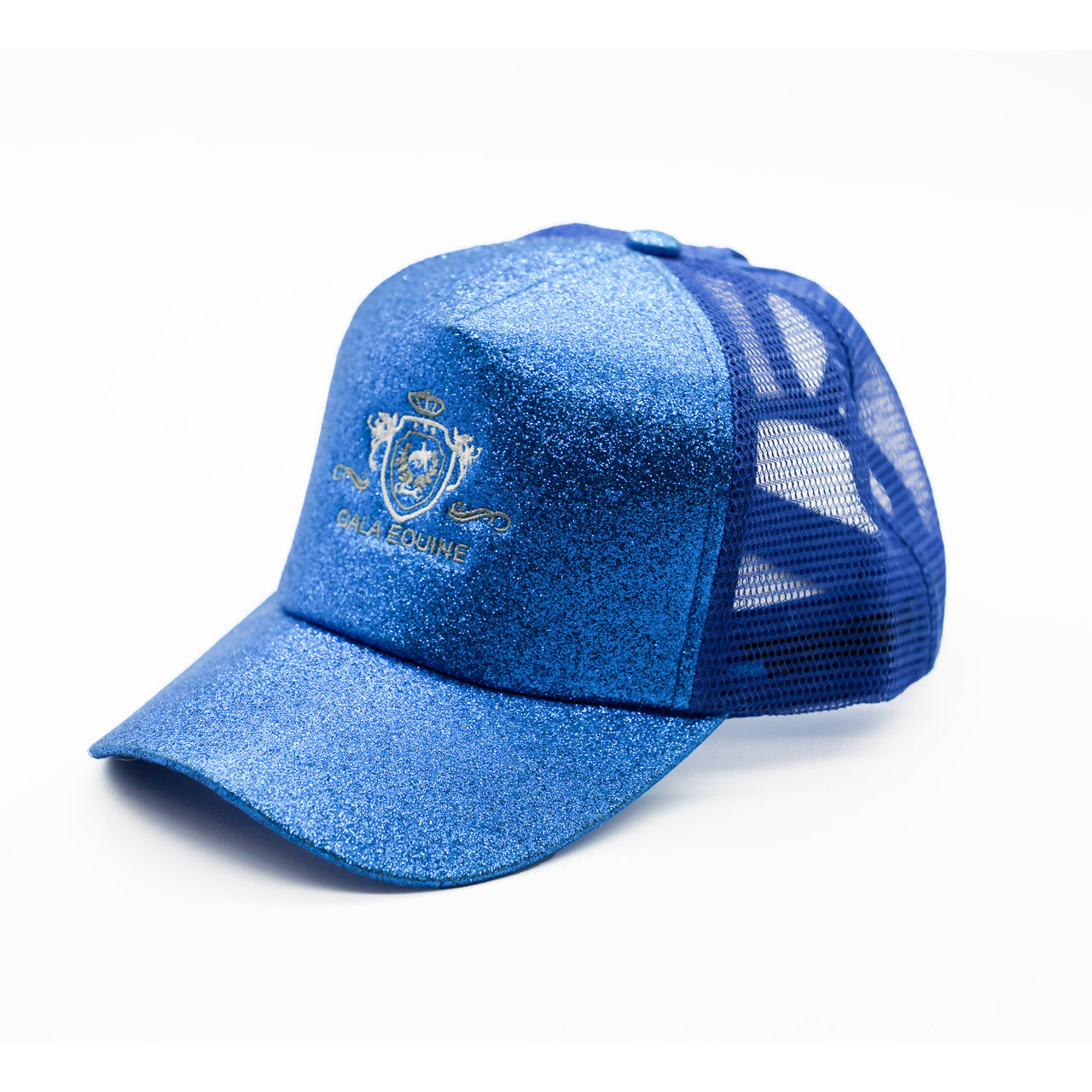Cap - Glitter Royal Blue with Gold Shield