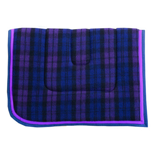 Kersey Wool Saddle Pad - Purple Check