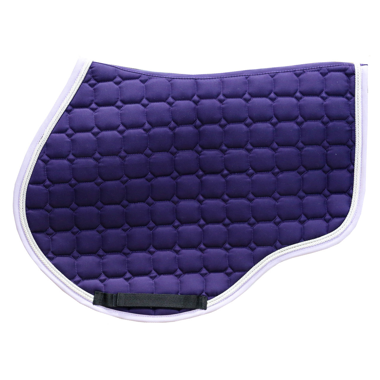 AP Saddle Pad - Violet / Lilac w White & Silver Cord