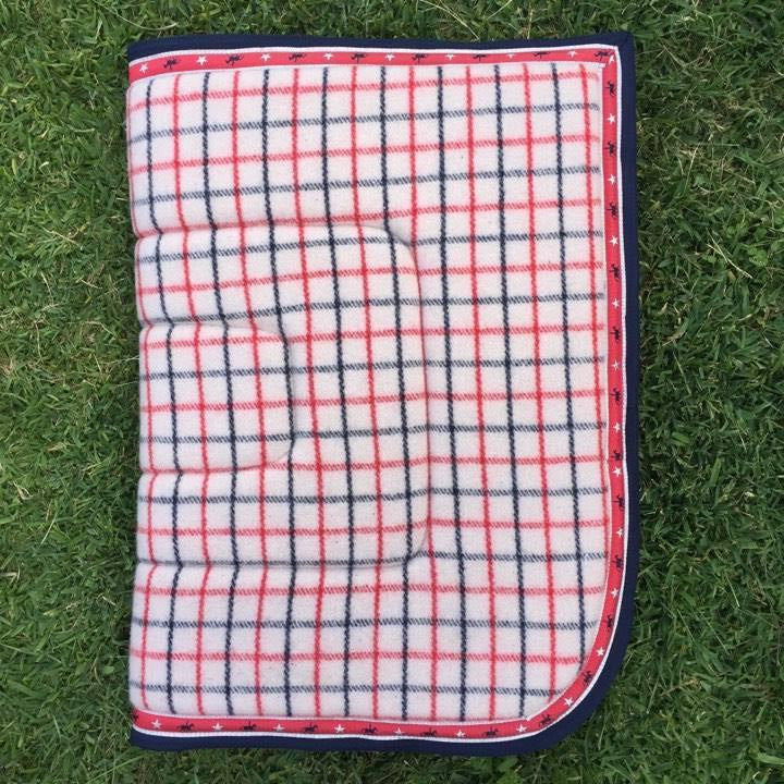 Horse riding Collar Check Kersey Wool Saddle Blanket 