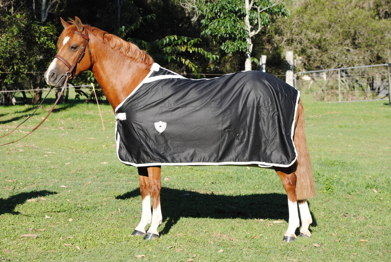 Gala Equine Show Rug Black Cotton with White 