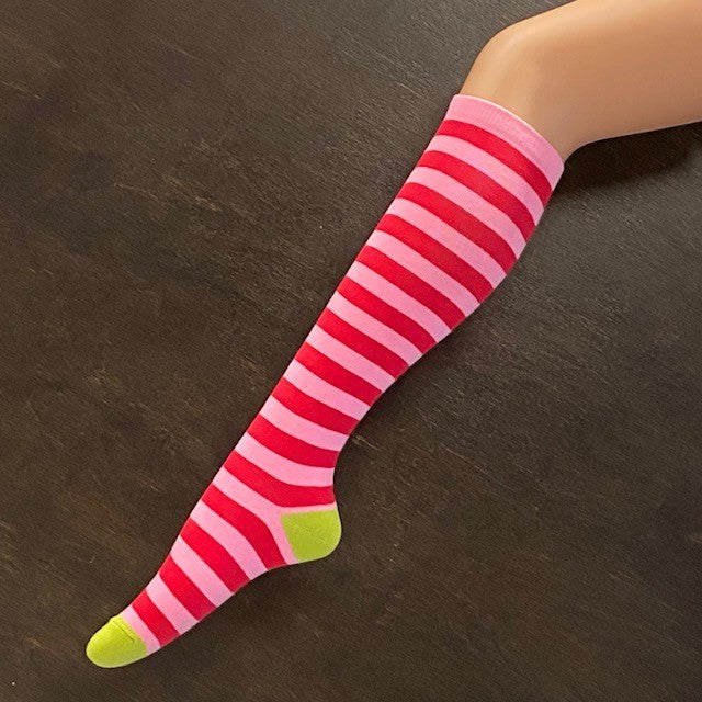 Socks - Pink & Raspberry Stripe