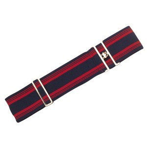 Elastic Rug Surcingle - Navy & Red Stripe