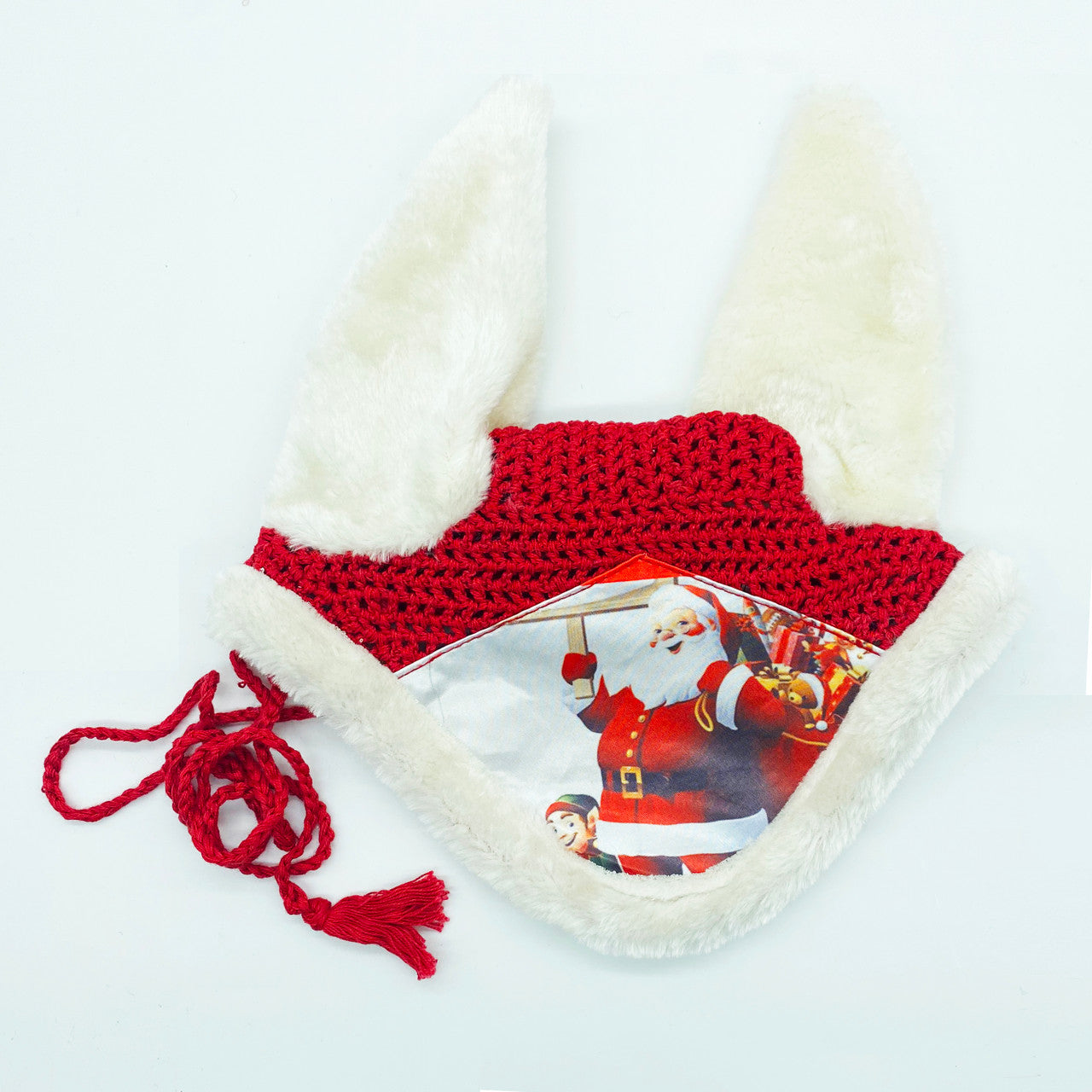 Christmas Bonnets - Red Crochet with Santa FULL