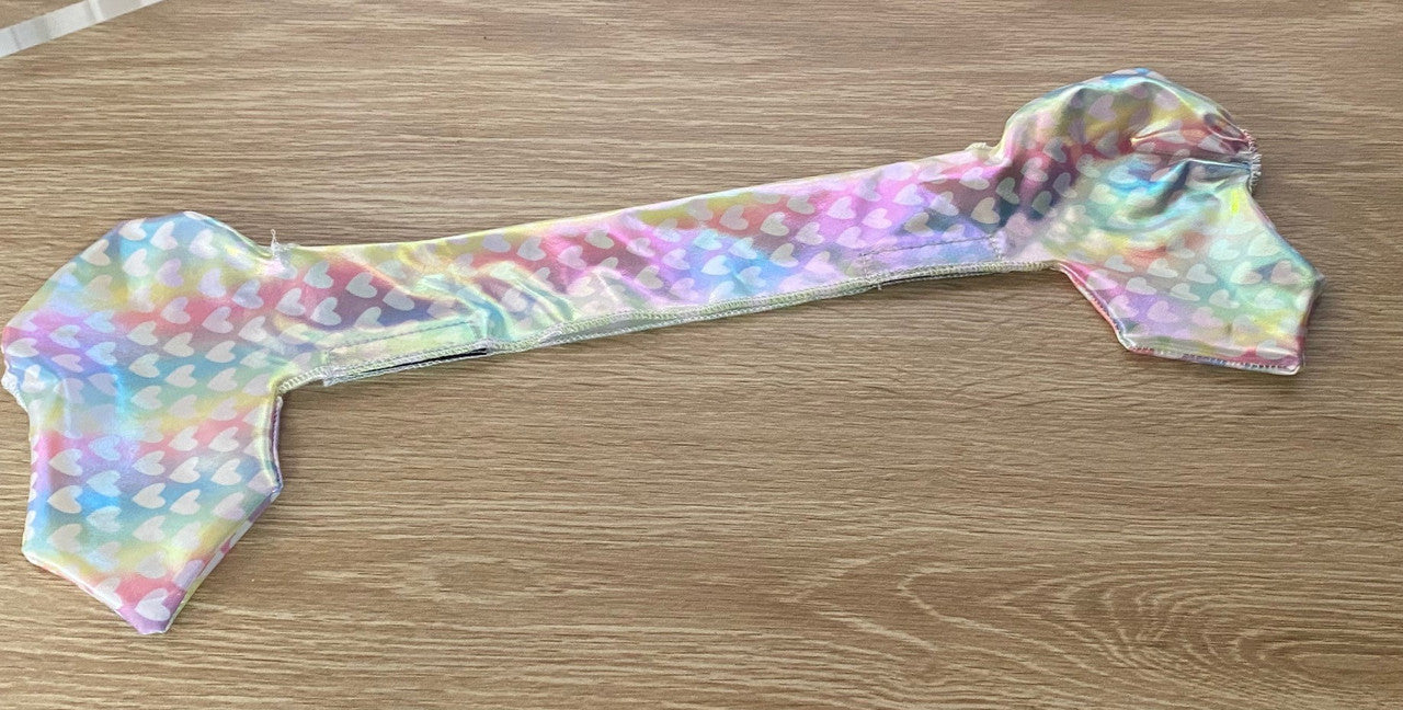 Lycra Browband Cover - Rainbow Hearts
