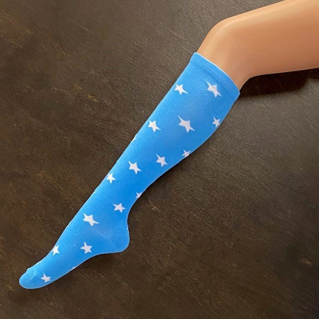 Socks - Cornflower Blue & Stars