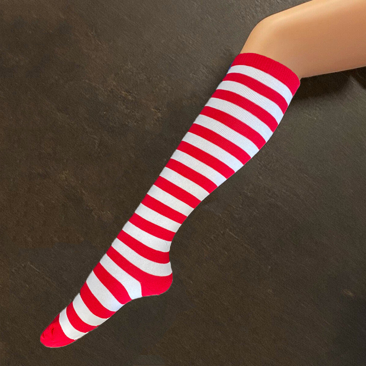 Socks - Red & White Stripe