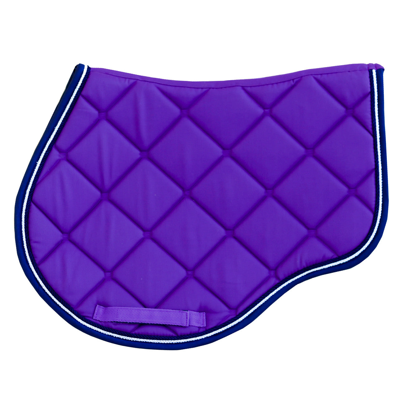 AP Saddle Pad - Purple / Navy w Navy and Silver Cord