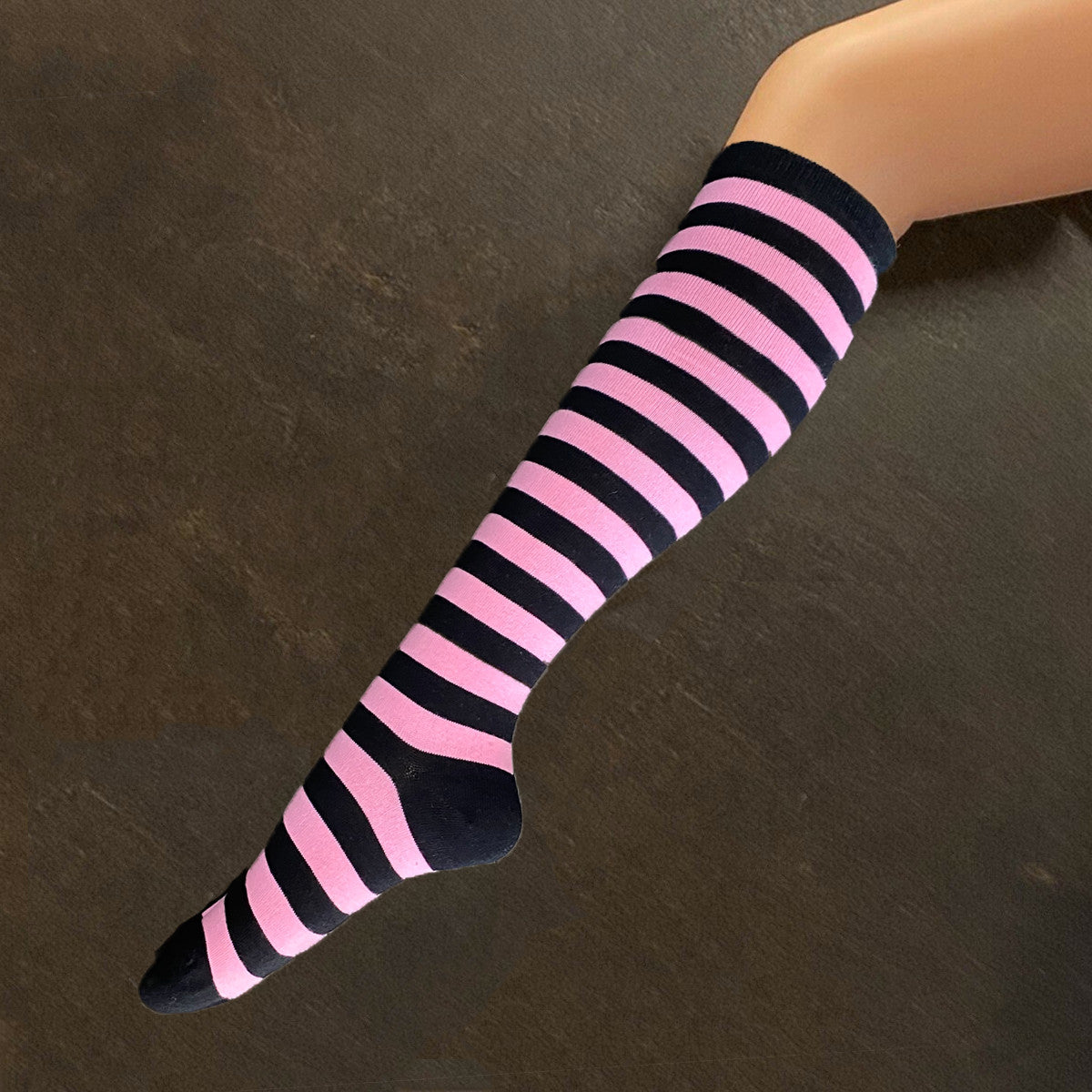 Socks - Pink & Black Stripe