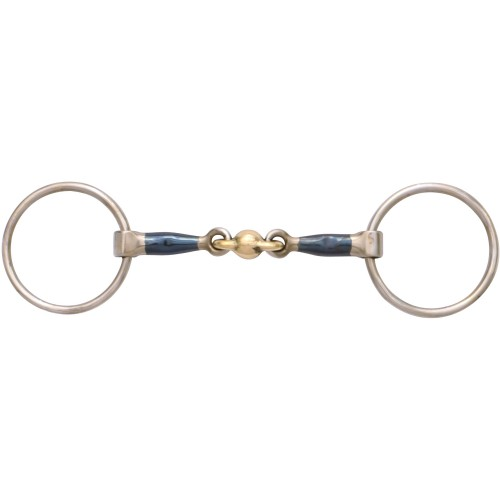 Blue Alloy Loose Ring Training Snaffle Bit Cob or Full only
